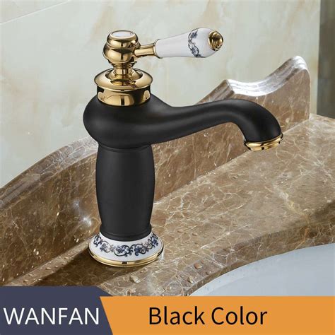 Luxury Basin Faucets Modern Faucet Bathroom Faucet Gold Finish Hot Cold Brass Basin Sink