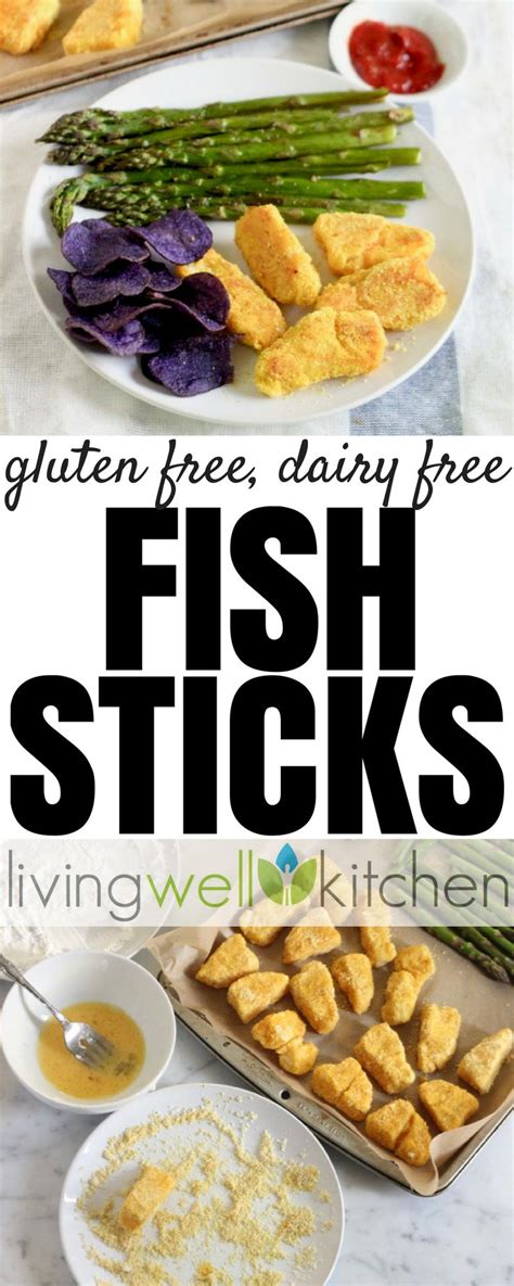 These Updated Baked Gluten Free Fish Sticks Are Served With A Side Of