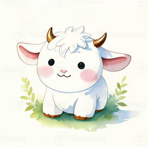 Watercolor children illustration with cute cow clipart 30010803 Stock ...