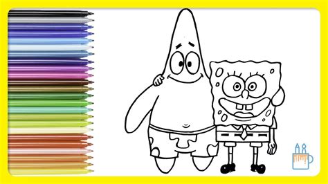 Vamos Desenhar E Colorir O Patrick E O Bob Esponja Youtube