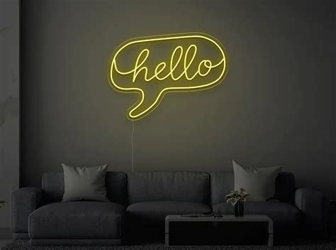 Hello Neon Led Light Sign With Remote Control