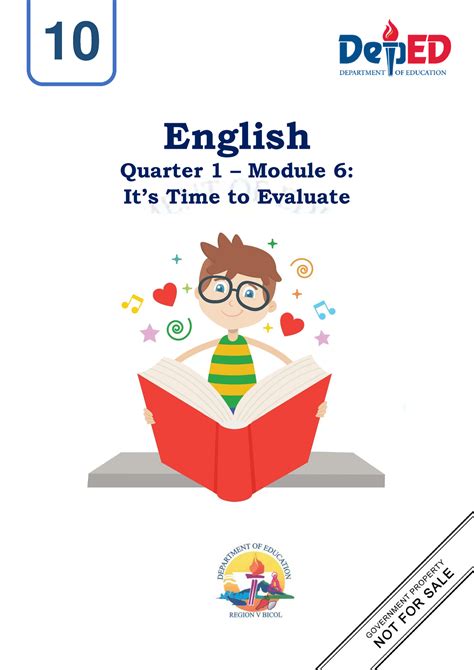 Q1 M6 Its Time To Evaluate English Quarter 1 Module 6 Its Time