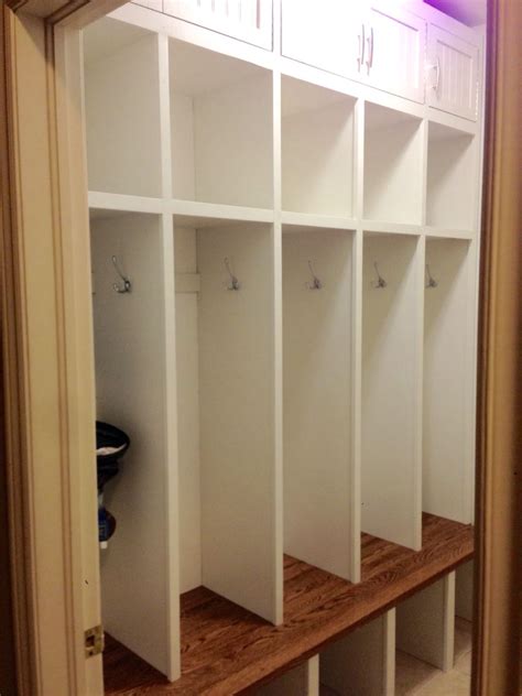 Locker style cubbies. Best renovation this busy family has ever done ...