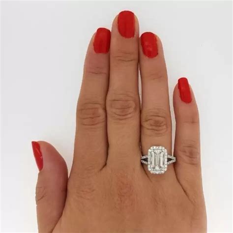 4 Carat Emerald Cut Diamond Ring