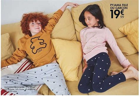 Promo Pyjama Fille Ou Garçon chez Gémo iCatalogue fr