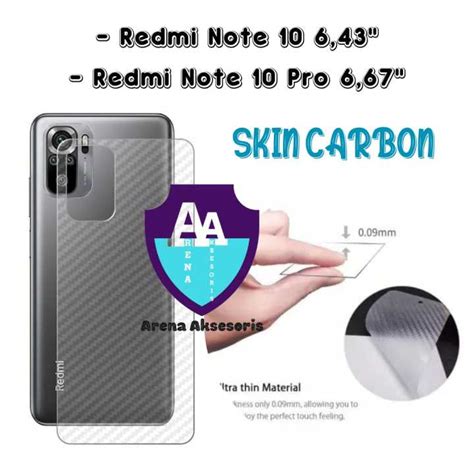 Garskin Sticker Carbon Redmi Note Note Pro Skin Carbon Transparan