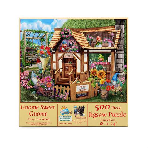 Gnome Sweet Gnome Pieces Sunsout Puzzle Warehouse