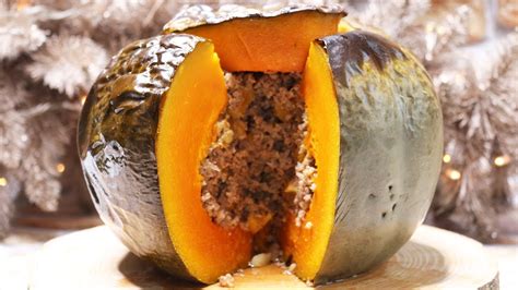 Stuffed Pumpkin With Beef Recipe Youtube