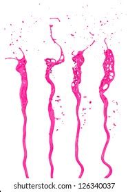 Abstract Pink Paint Splash Isolated On Stock Illustration 126340037