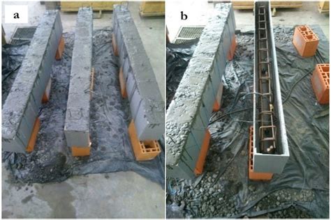 A Composite Concrete Beams In GFRP Profiles B Concreting Of