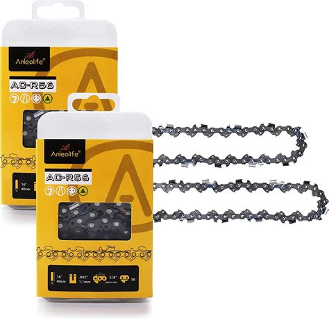 Ac R56 Semi Chisel Chainsaw Chain For 16 Inch Bar 043 Gauge 3 8 Inch Low Profile Pitch 56