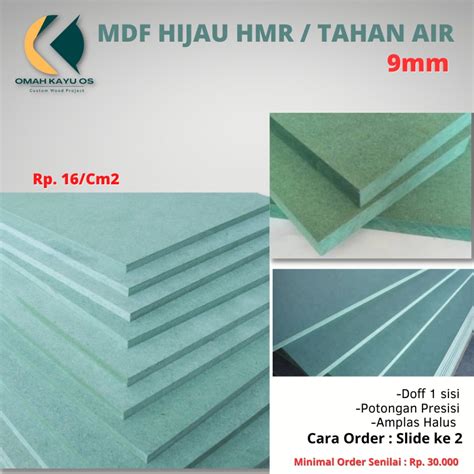 Jual Mdf Hijau Hmr Hijau Mm Custom Potongan Murah Tahan Air