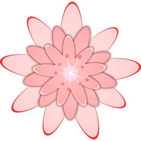 Pink Flower Vector Drawing Free Svg