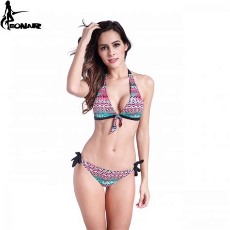 Aliexpress Swimwear Women Print Floral Swimsuit Push Up Bikini Set Bathing Suits