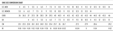 Sizing Chart Simpson Auto Racing Shoes