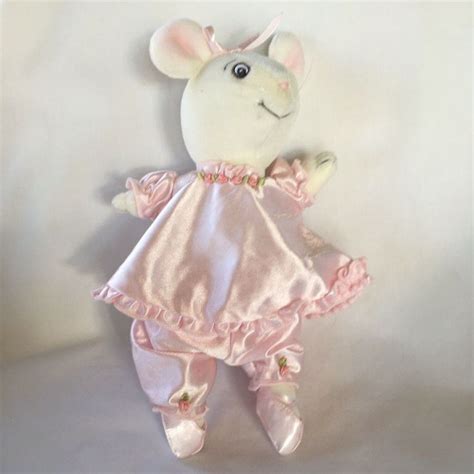 Vtg American Girl Angelina Ballerina Doll Jointed Plush Mouse 2000 Pink ...