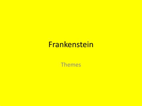 Frankenstein Themes PowerPoint