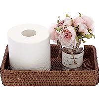 Amazon Sumnacon 10 Inch Rattan Bathroom Vanity Tray Decorative