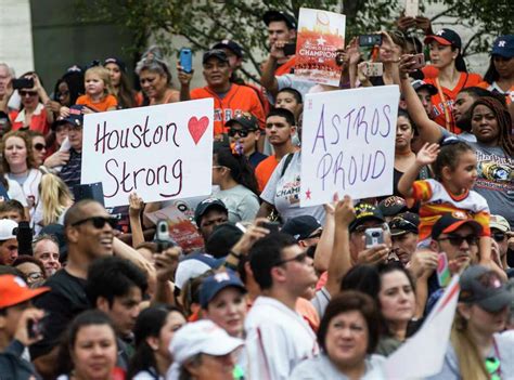 Fans Flock To Downtown Houston For Astros Victory Parade