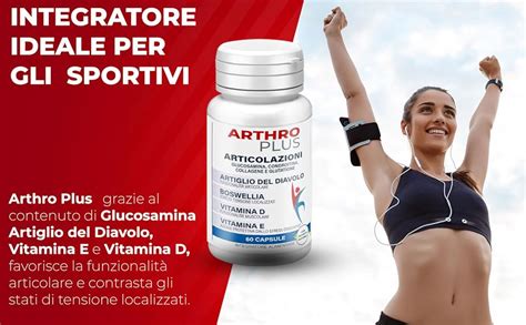 Arthro Plus Integratore Articolazioni Con Vitamina E Glucosamina