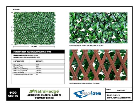 Expandable Artificial English Laurel Privacy Fence From Natrahedge