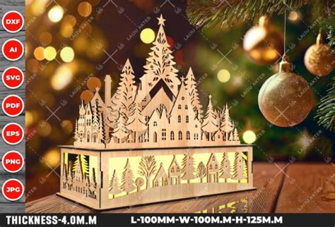 Christmas Laser Cut Village Designs En Afbeeldingen