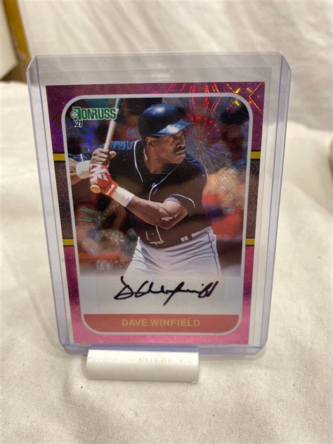 Dave Winfield Panini Donruss Retro 1987 Signatures Pink 25 87S DW EBay