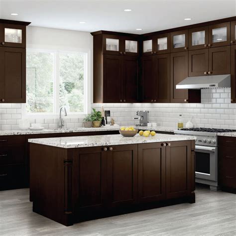 X Luxor Espresso Kitchen Cabinets Cabinetselect