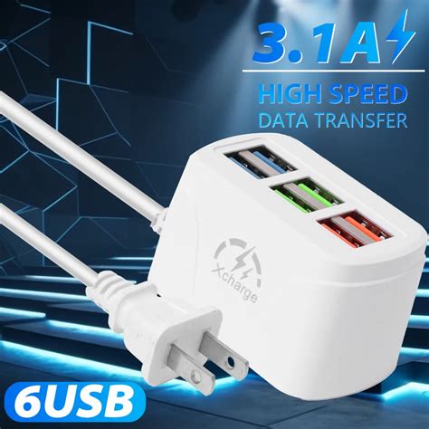 Универсальный удлинитель 6 USB-портов | AliExpress
