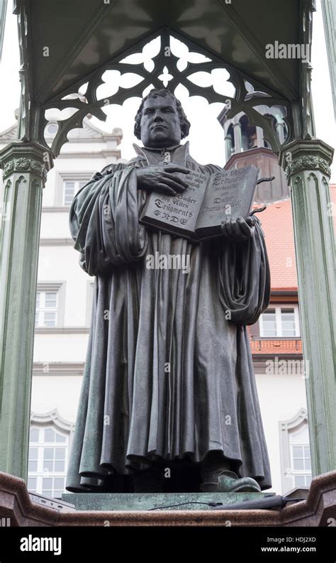 Statue Of Martin Luther In Wittenberg Germany Stock Photo Alamy