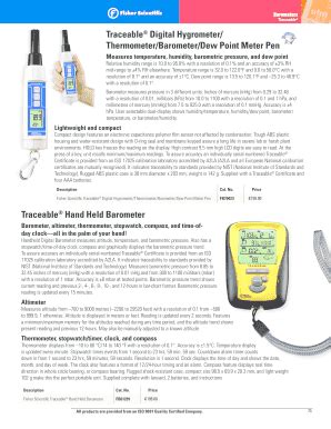 Fillable Online Traceable Digital Hygrometer Fax Email Print Pdffiller