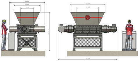 Double Shafts Shredder Model B S Isve Recycling Shredders