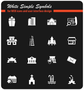 Infrastructure Icon Set Symbol Infrastructure Icon Vector, Symbol ...