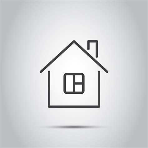 Premium Vector House Icon In Flat Style Home Vector Illustration On