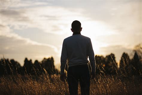 Free Images Man Grass Horizon Silhouette People Sunset Field