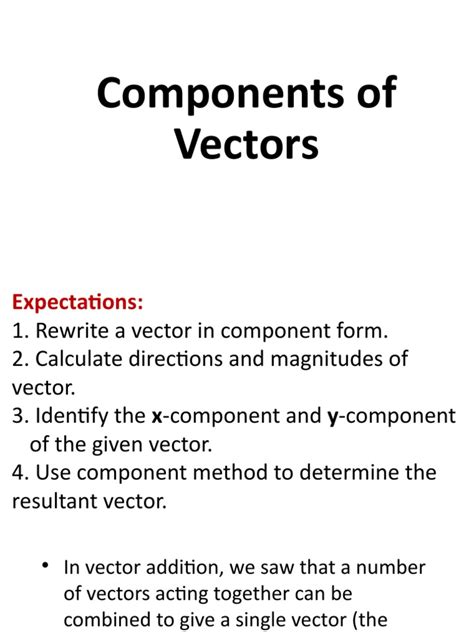 Components of Vectors | Download Free PDF | Euclidean Vector ...