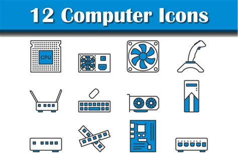 Computer Icon Set By Angelp | TheHungryJPEG