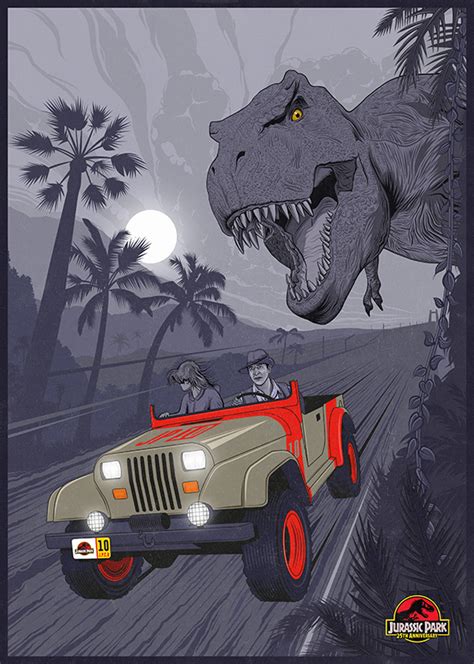 Jurassic Park 25th Anniversay Poster By Jasonpooley