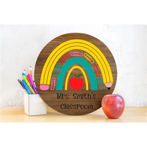 School Rainbow Classroom Sign Personalized D It Y Designs