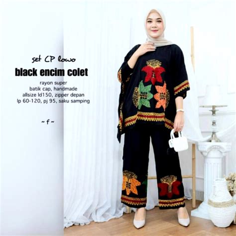 Jual Setelan Wanita Oneset WAKA WAKA Multi Color Batik Cap Rayon