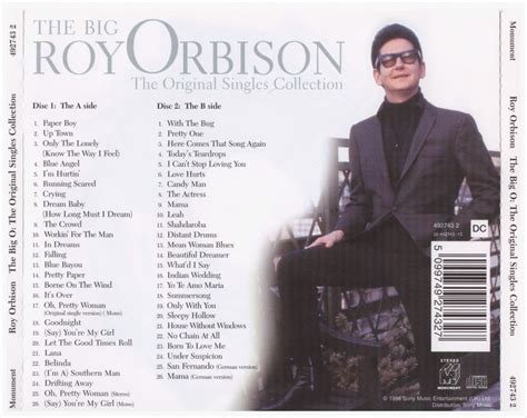 Entre Musica Roy Orbison The Original Singles Collection 2cds