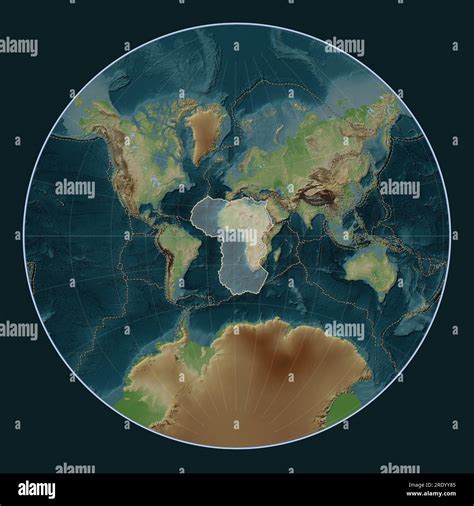 African tectonic plate on the Wiki style elevation map in the Lagrange ...