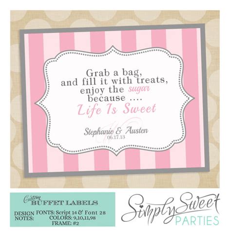 Printable Dessert Signs