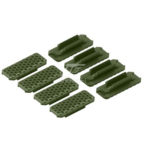 M LOK Rail Covers Type 2 OD Green JJ Airsoft