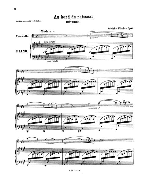 Au Bord Du Ruisseau Op Fischer Adolphe Imslp Free Sheet Music