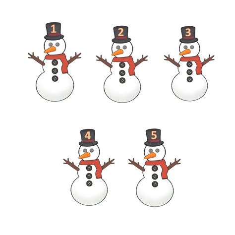 Five Little Snowmen Winter Circle Time Activity