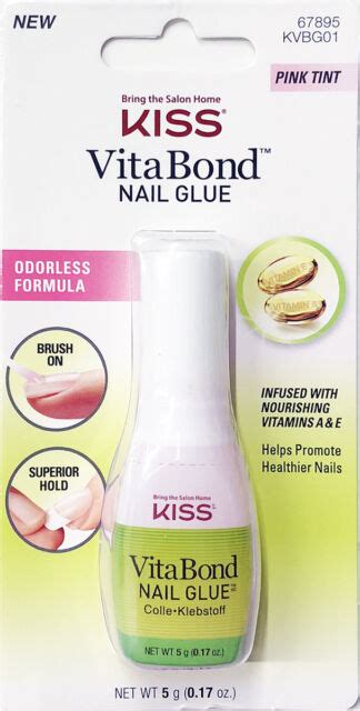 Kiss Vita Bond Nail Glue Kvbg01 Odorless Pink Tint Brush On Adhesive For Sale Online Ebay