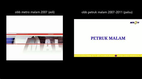 Perbedaan Obb Metro Malam 2007 2008 ASLI Dengan Obb Petruk Malam 2007