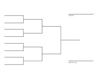 Team Tournament Bracket Single Elimination X Letter Printable