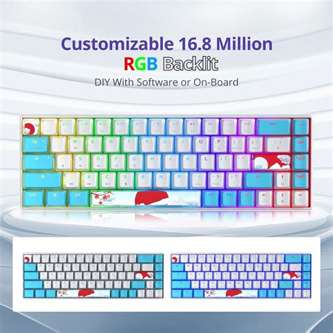 Owpkeenthy Portable 60% Mechanical Gaming Keyboard Ultra Compact RGB Wired 65 Percent Mini ...